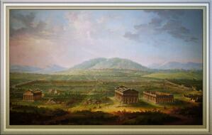 A View of Paestum by Antonio Joli